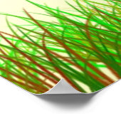 Groen veld met witte duif poster (Hoek)