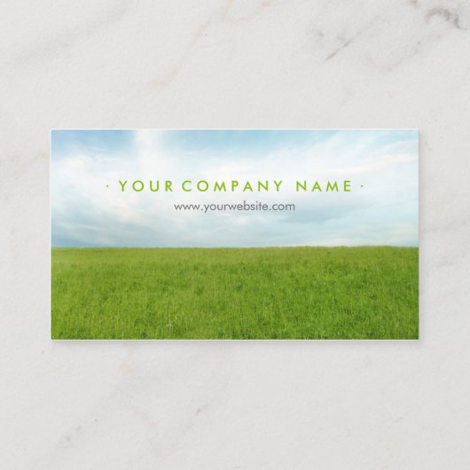 Groen veld visitekaartje (Achterkant)