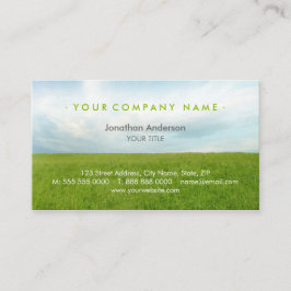 Groen veld visitekaartje