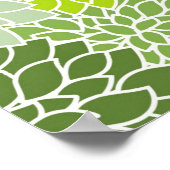 Groen ventilatorpatroon poster (Hoek)