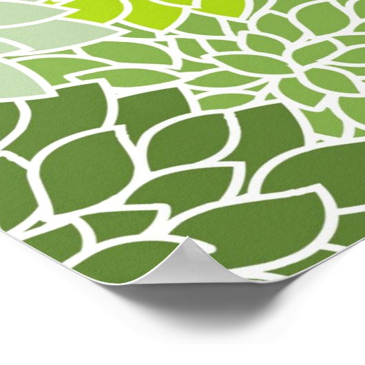 Groen ventilatorpatroon poster (Hoek)