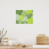 Groen ventilatorpatroon poster (Keuken)