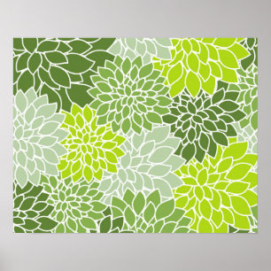 Groen ventilatorpatroon poster