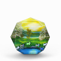 Groen Venus-landschap met Scottie Pins