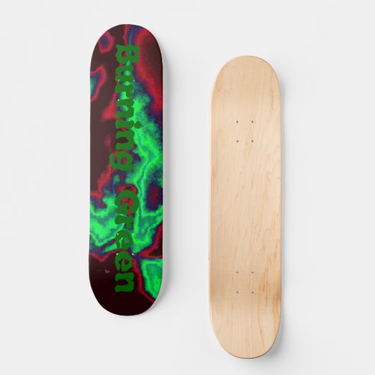 Groen verbranden persoonlijk skateboard (Voorkant)