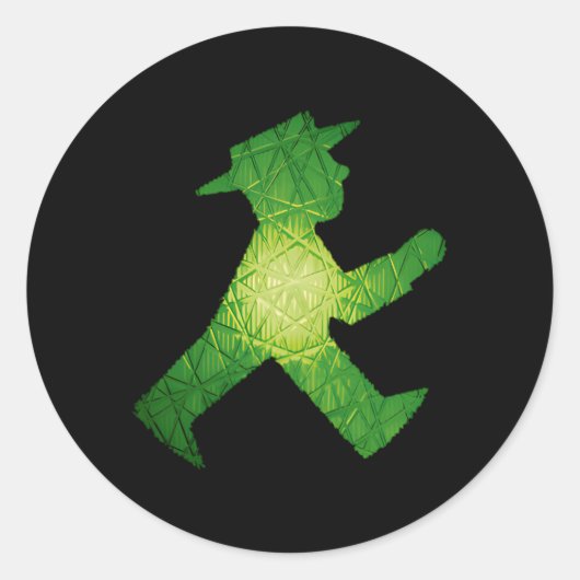 Groen verkeerslicht Ampeln Grã N Ronde Sticker (Voorkant)