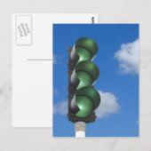 Groen verkeerslicht - Briefkaart (Voorkant / Achterkant)