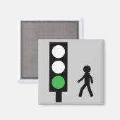 Groen verkeerslicht magneet (Voorkant / Achterkant)