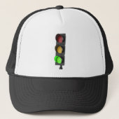 Groen verkeerslicht trucker pet (Voorkant)