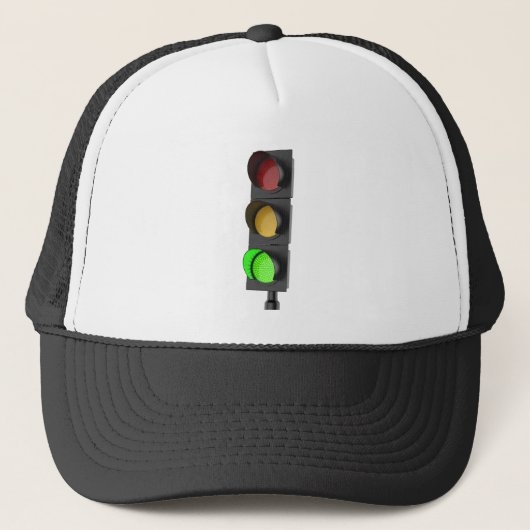 Groen verkeerslicht trucker pet (Voorkant)