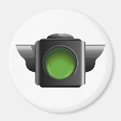 Groen verkeerslicht voor klassikaal beheer magneet (Voorkant)