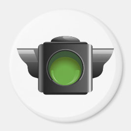 Groen verkeerslicht voor klassikaal beheer magneet