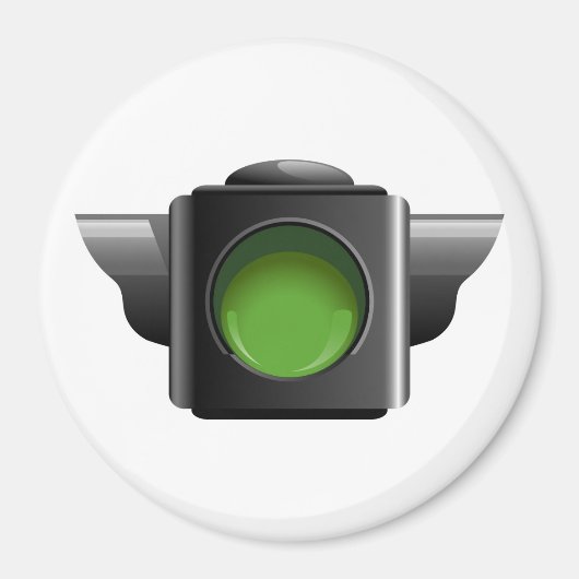 Groen verkeerslicht voor klassikaal beheer magneet (Voorkant)