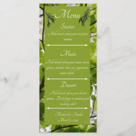 Groen verkenningsmenu menu