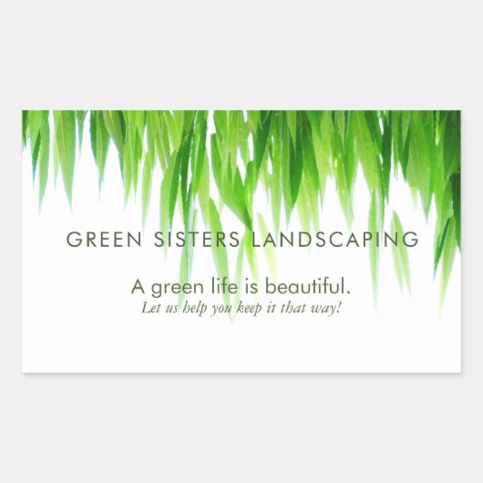 Groen verlaat Aarde vriendelijk ontwerp Rechthoekige Sticker (Voorkant)