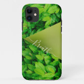 Groen verlaat abstracte monogram Case-Mate iPhone case (Achterkant)