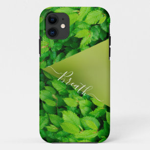 Groen verlaat abstracte monogram Case-Mate iPhone case