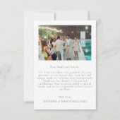 Groen verlaat bloemenkrans boho Wedding Foto Bedankkaart (Achterkant)