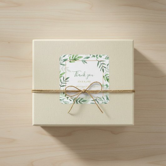 Groen verlaat een bruiloft met dank aan je sticker