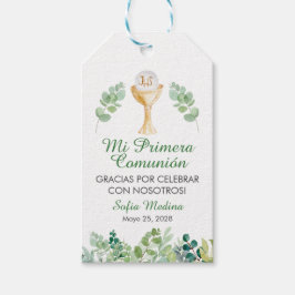 Groen verlaat Eerste Communie Primera Communie Cadeaulabel