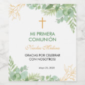 Groen verlaat Eerste Communie Primera Communie Wijn Etiket (Enkel label)