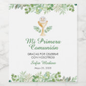 Groen verlaat Eerste Heilige Communie Spaanse Vino Wijn Etiket (Enkel label)