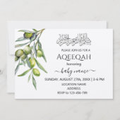 Groen verlaat islamitische Aqiqa Aqeeqa-uitnodigin Kaart (Voorkant)