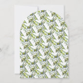 Groen verlaat islamitische Aqiqa Aqeeqa-uitnodigin Kaart (Achterkant)