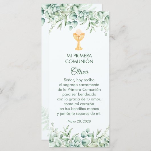 groen verlaat spaans eerste communie Bladwijzer (Voorkant / Achterkant)