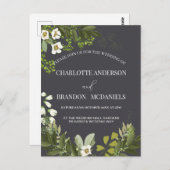 Groen verlaat tijdloze botanische bruiloft briefkaart (Voorkant / Achterkant)