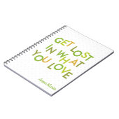 Groen verlies in wat je leuk vindt notitieboek (Linkerzijde)