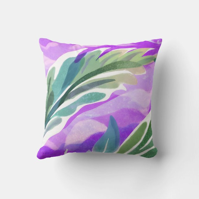 GROEN VERLOF MET PAARSE ACHTERGROND KUSSEN (Achterkant)