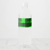 Groen verloop diamantpatroon waterfles etiket (Achterkant)