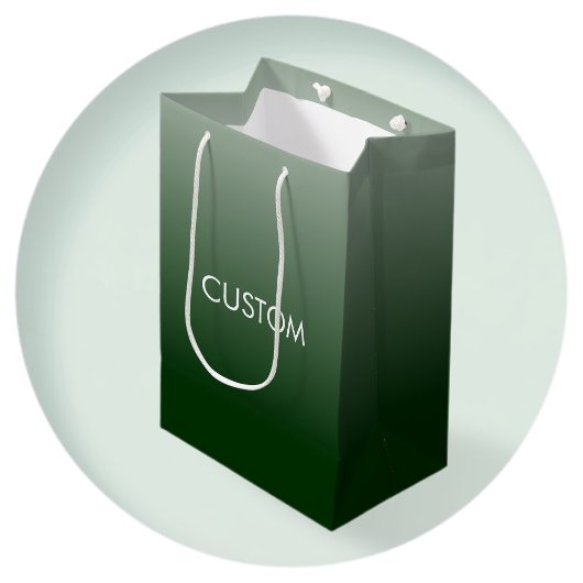 Groen Verlopend Monogram Medium Cadeauzakje