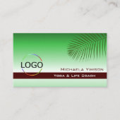 Groen verlopend palmpje met Logo Professional Visitekaartje (Voorkant)