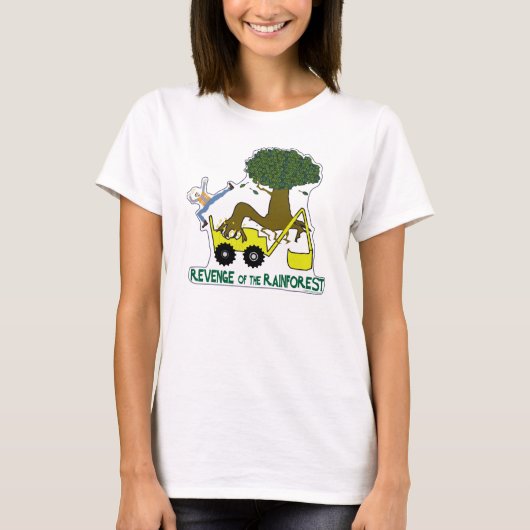 Groen. Verminder, hergebruik, recyclen. Regenwoud. T-shirt (Voorkant)