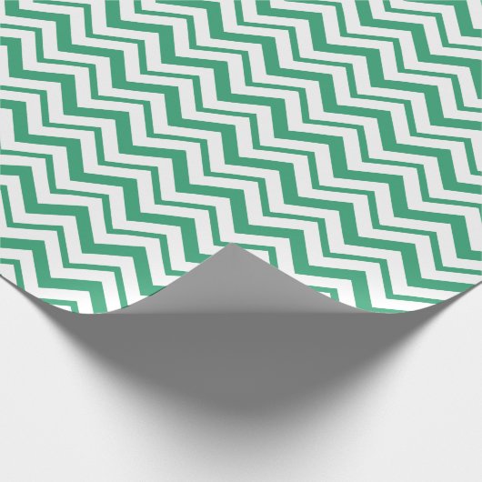 Groen verpakkingspapier van de soort Zig Zag Strip Cadeaupapier (Hoek)