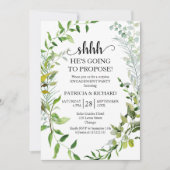 Groen verrassingsfeest verloving kaart (Voorkant)