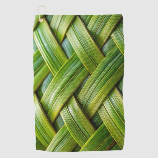 Groen vers bamboeweefsel golfhanddoek (Voorkant)