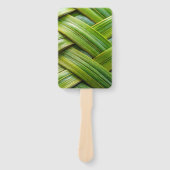 Groen vers bamboeweefsel handwaaier (Voorkant)