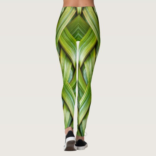 Groen vers bamboeweefsel leggings (Achterkant)