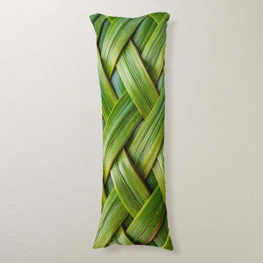 Groen vers bamboeweefsel lichaamskussen (Voorkant Verticaal)
