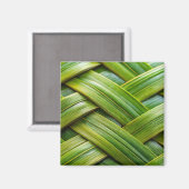 Groen vers bamboeweefsel magneet (Voorkant / Achterkant)