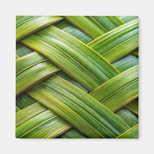 Groen vers bamboeweefsel magneet (Voorkant)