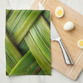 Groen vers bamboeweefsel theedoek (Quarter Fold)