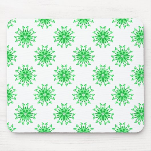 Groen vers bloemmotief muismat (Voorkant)