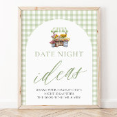 Groen vers uit de markt Datum nacht Ideeën Sign Poster