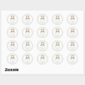 Groen vers van de markt Bruidsdouche Ronde Sticker (Vel)