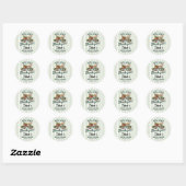 Groen vers van de markt bruiloft feest ronde sticker (Vel)