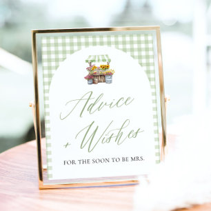 Groen Verse Markt Advies en Wensen Bord Poster